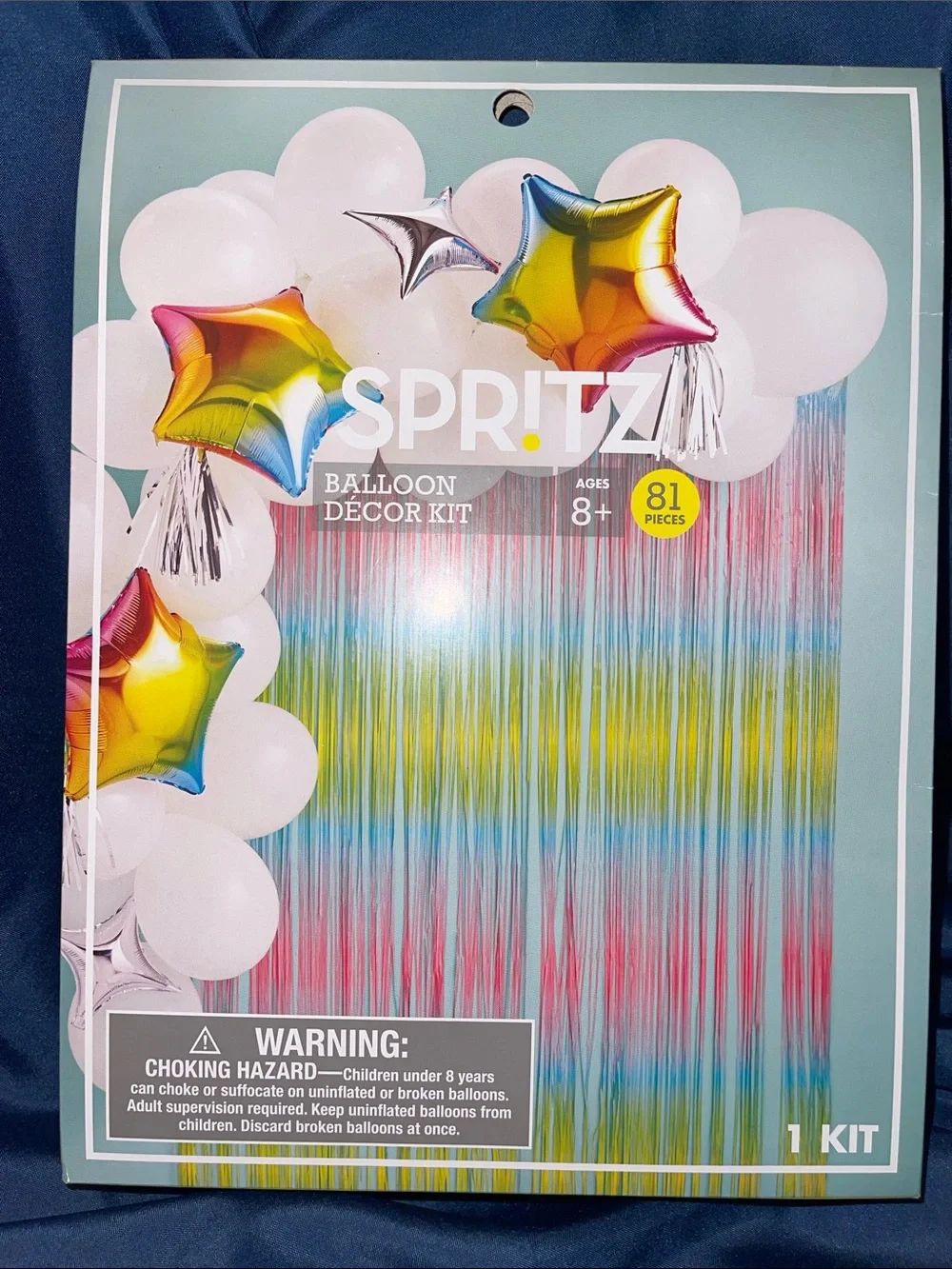 Spritz White and Rainbow Star Balloon Decor Kit